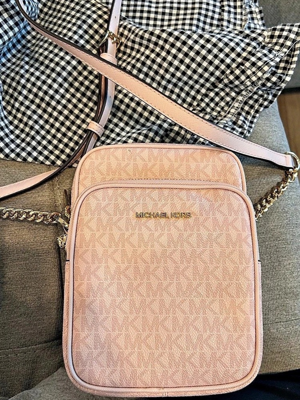 Michael Kors Jet Set Small Signature Logo Camera Crossbody Bag